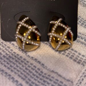 AKIRA Gold and Silver Teardrop Earrings